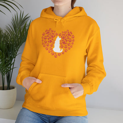 Heart Of A Cat – Minimalist Pet Lover Hoodie