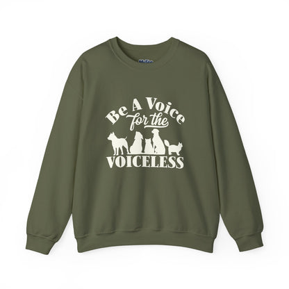 Be A Voice  For The Voiceless Unisex Sweatshirt – Animal Rescue Awareness