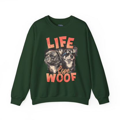 Life Love Woof Sweatshirt – Cozy Dog Lover Crewneck