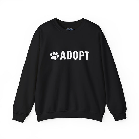 Adopt Pet Lover Crewneck Sweatshirt | Dog Rescue Inspired