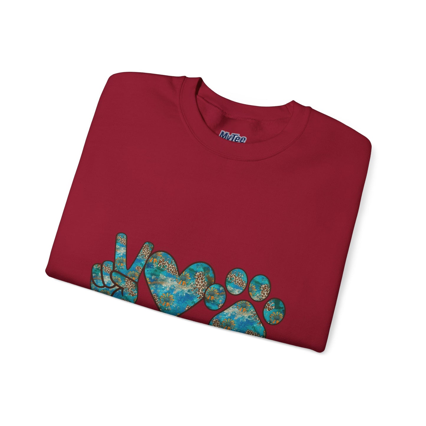 Peace Love Rescue Sweatshirt | Heavy Blend Crewneck for Animal Rescuers