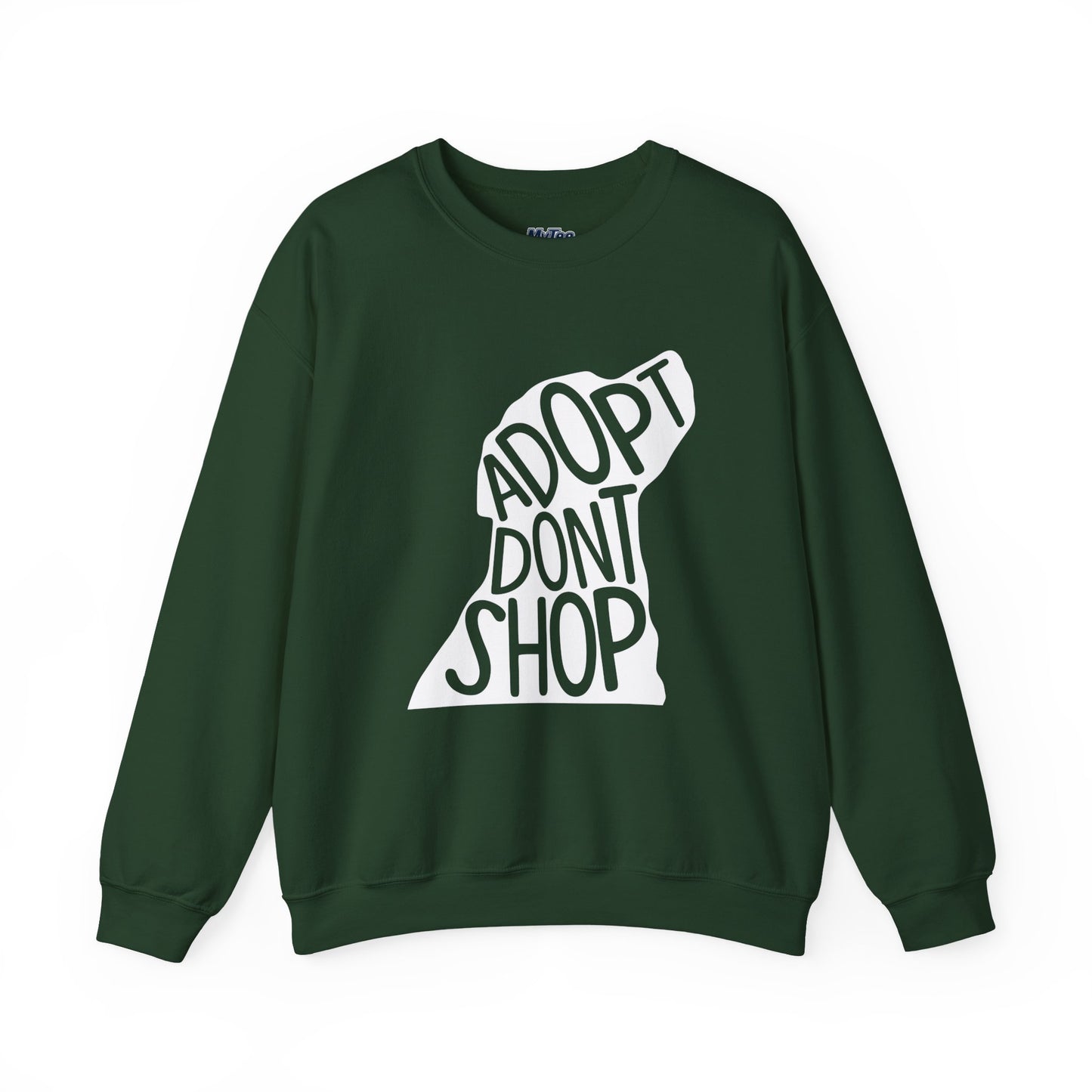Adopt Don't Shop Unisex Sweatshirt | Eco-Friendly Crewneck