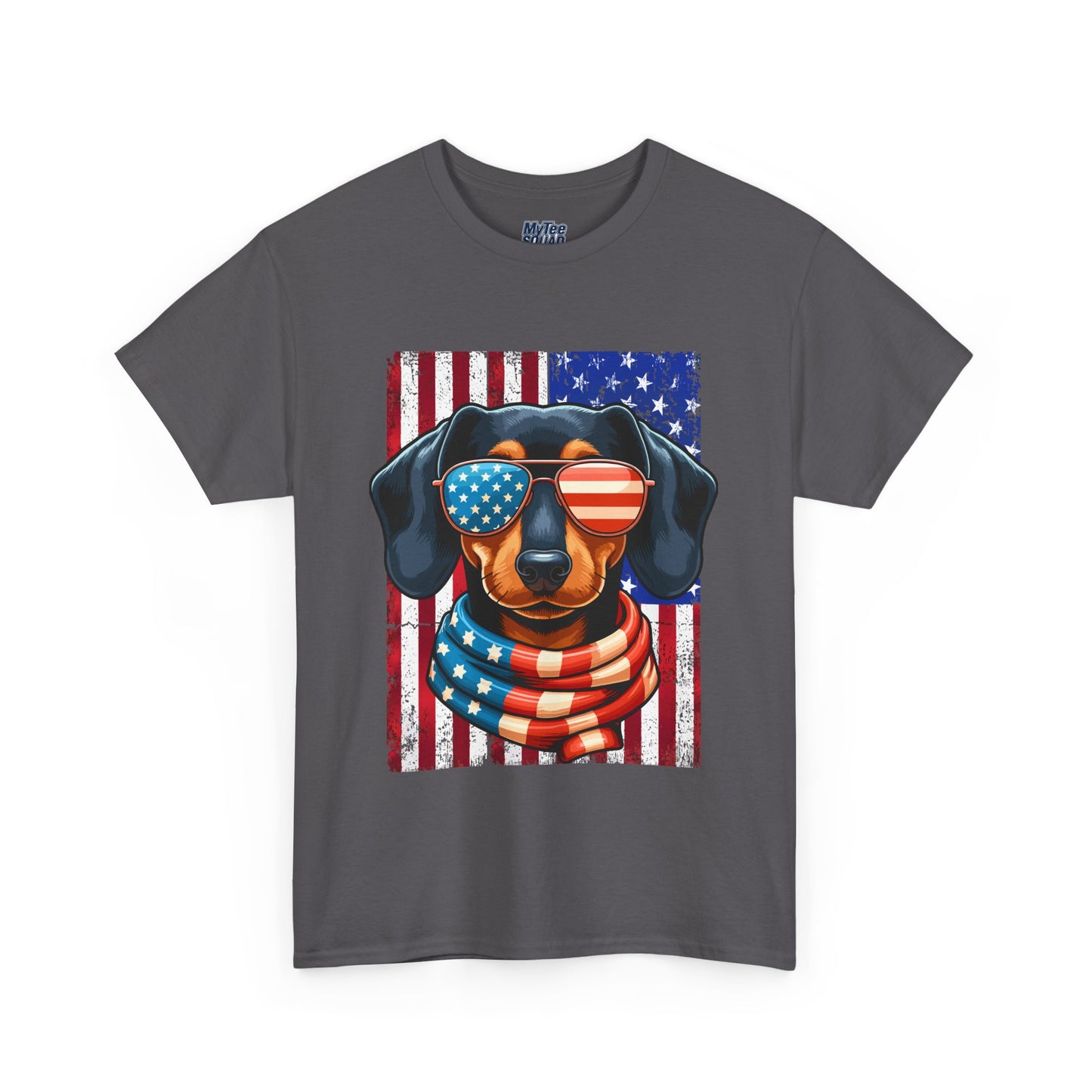 Patriotic Dachshund Dog Flag Shades Unisex T-Shirt