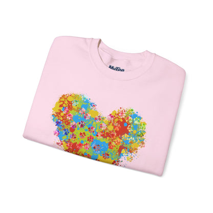 Colorful Heart Graphic Cozy Sweatshirt | Comfortable Winter Apparel