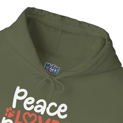 Peace, Love, Rescue Hoodie | Pet Adoption Awareness
