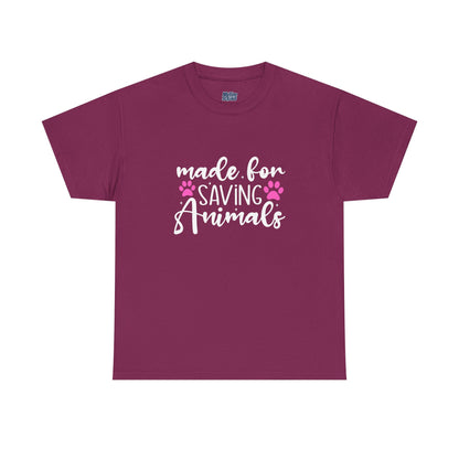Made For Saving Animals Unisex Cotton T-Shirt | Dog Lover