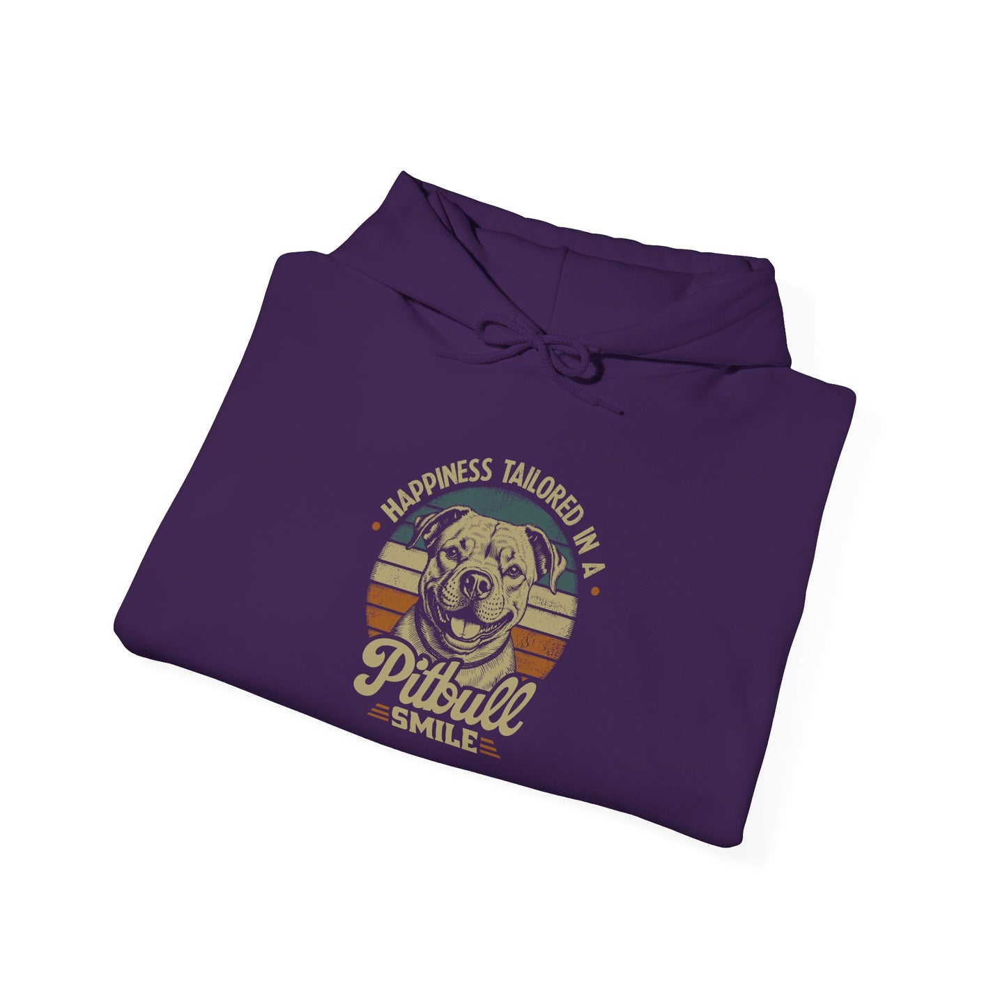 Happiness Tailored In A Pitbull Smile Unisex Heavy Blend Hoodie