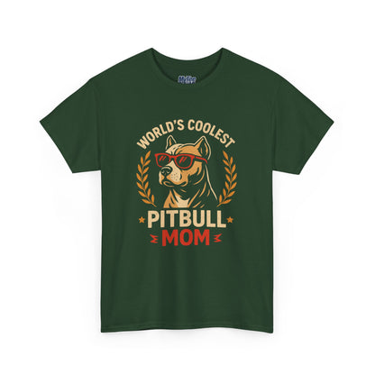 World's Coolest Pitbull Mom T-Shirt | Gift For Dog Mom