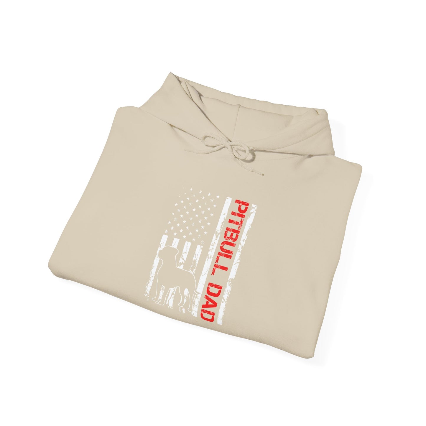 Patriotic Pitbull Dad Hoodie - Gift for Father's Day