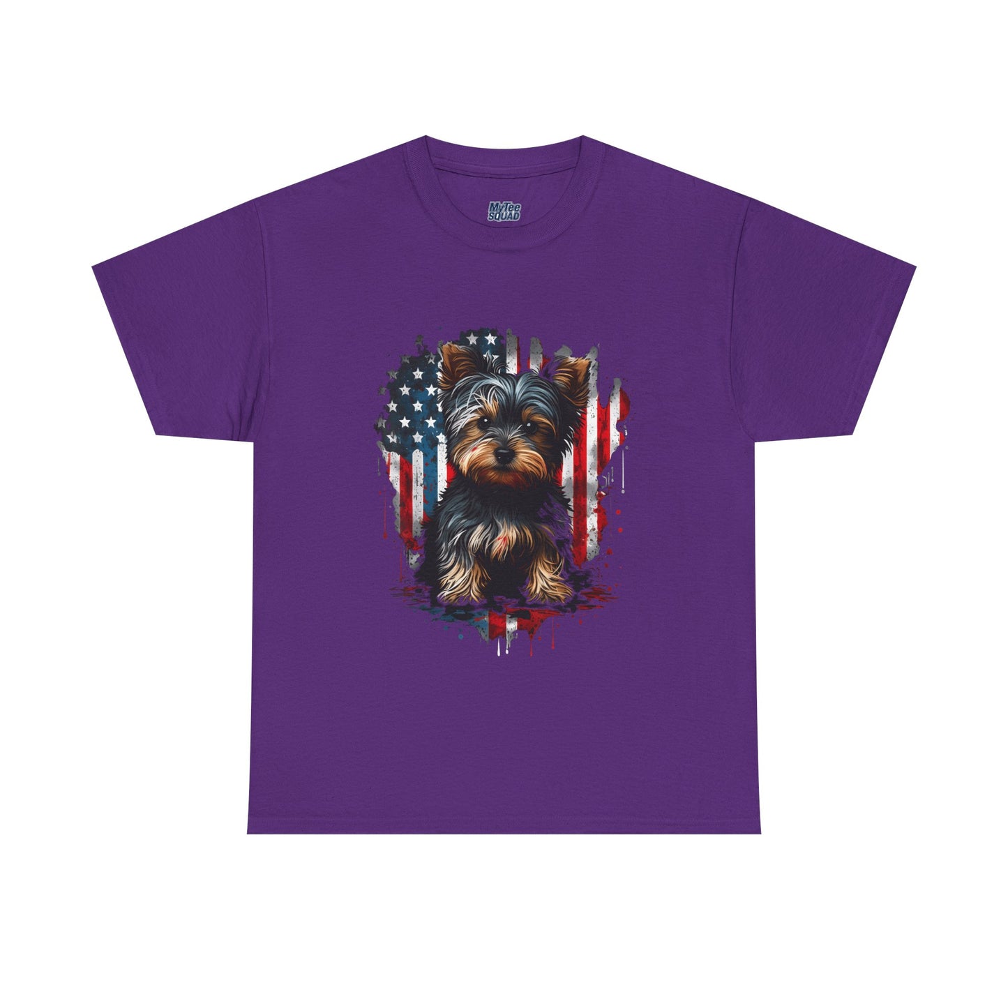 Patriotic American Yorkshire Terrier With sunglasses Unisex T-Shirt