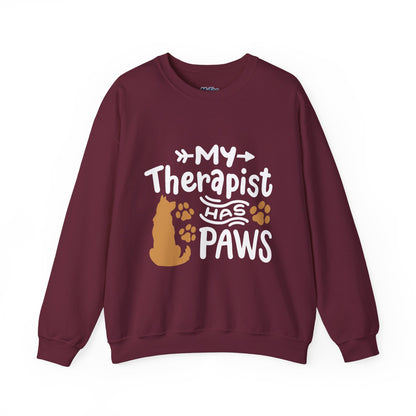 My Therapist Has Paws Unisex Sweatshirt | Cat & Dog Gifts, Animal Lover Apparel
