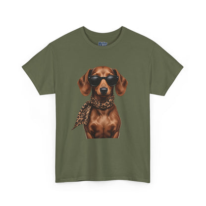 Dachshund With A Scarf Cotton T-Shirt