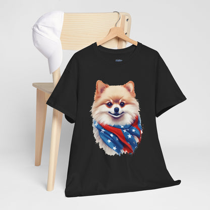Patriotic pomeranian Unisex T-Shirt