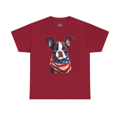 Patriotic Boston Terrier Unisex T-Shirt