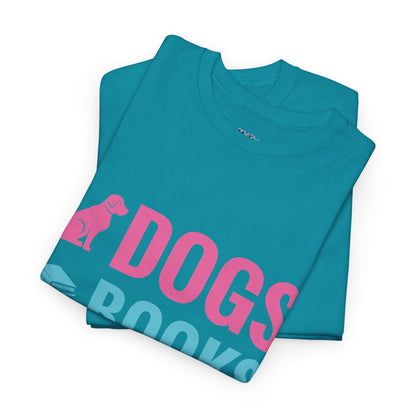 Dogs, Books, And Coffee Unisex Cotton T-Shirt | Dog Lover