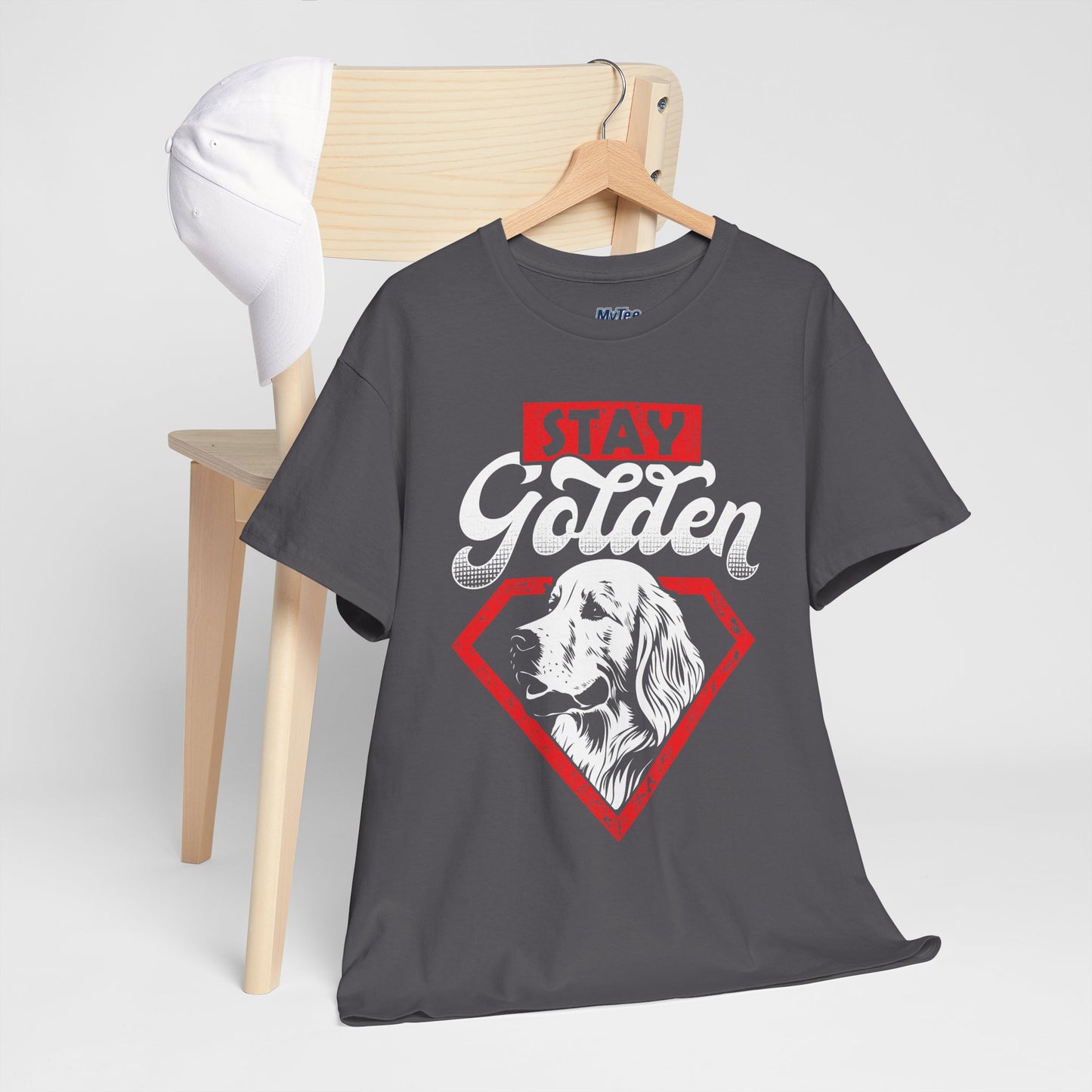 Stay Golden Unisex Cotton T-Shirt | Best Gift For Dog Lover