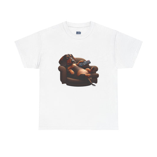 Dachshund Chill Mode Tee – Remote In Paw, Stress-Free Style