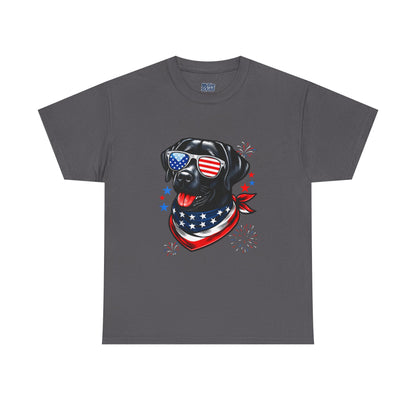 Patriotic American Labrador Retriever With Sunglasses Unisex T-Shirt