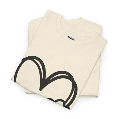 Simple Paw Heart Unisex T-Shirt – For Dog Lovers