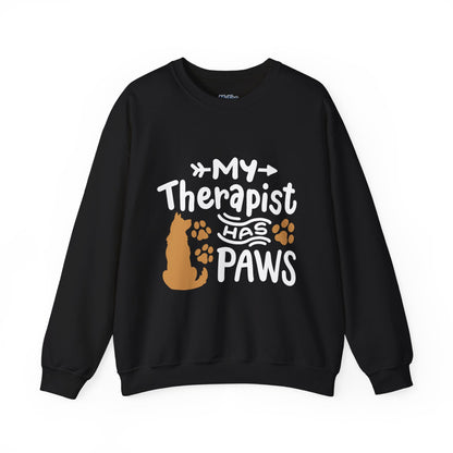 My Therapist Has Paws Unisex Sweatshirt | Cat & Dog Gifts, Animal Lover Apparel