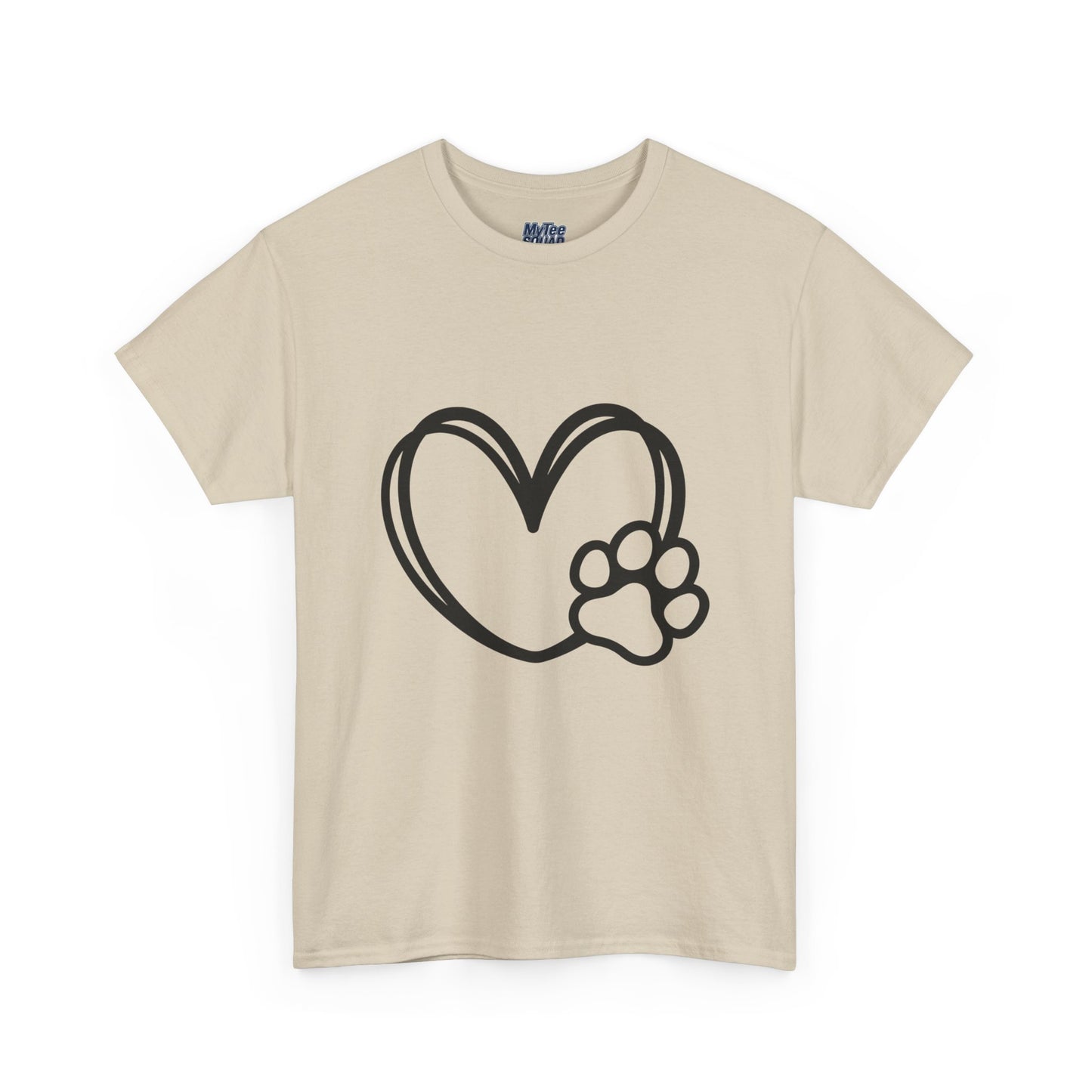 Simple Paw Heart Unisex T-Shirt – For Dog Lovers