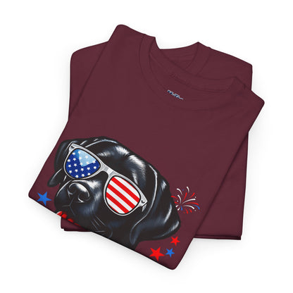 Patriotic American Labrador Retriever With Sunglasses Unisex T-Shirt