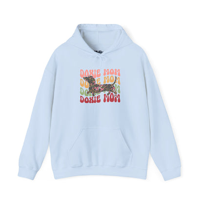 Doxie Mom Retro Hoodie – Cozy Hoodie With Colorful Dog Print