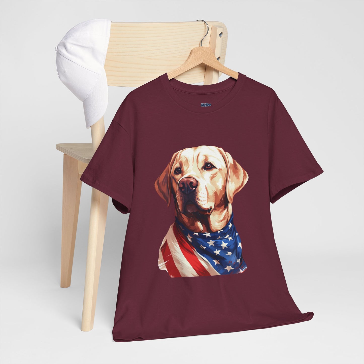 Patriotic Labrador In Stars & Stripes Unisex T Shirts