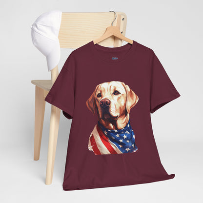 Patriotic Labrador In Stars & Stripes Unisex T Shirts