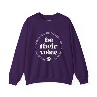 Be Their Voice Unisex Sweatshirt – Animal Shelter Support Pullover