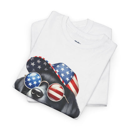 Patriotic Labrador Retriever With Sunglasses And Bow Unisex T-Shirts