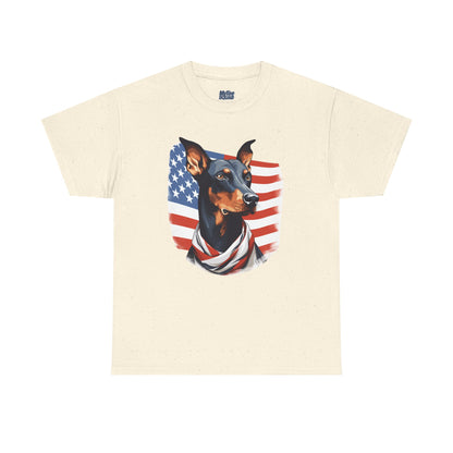 Patriotic Doberman Pinscher Unisex T-Shirt