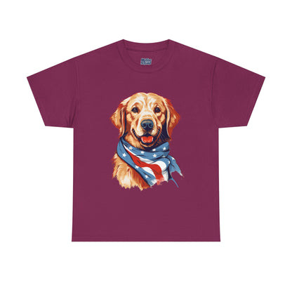 Patriotic Golden Retriever Unisex T-Shirt