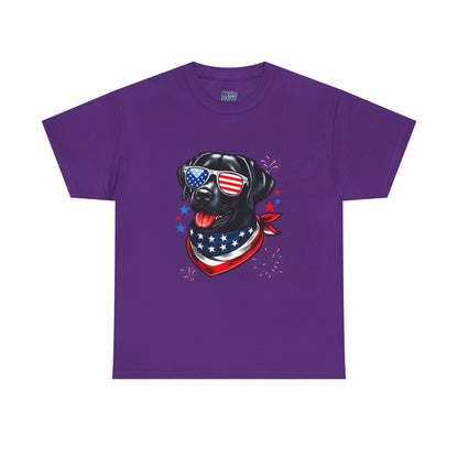 Patriotic American Labrador Retriever With Sunglasses Unisex T-Shirt
