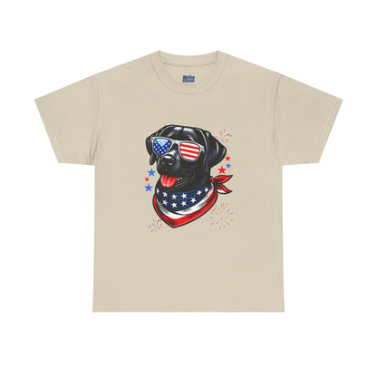 Patriotic American Labrador Retriever With Sunglasses Unisex T-Shirt