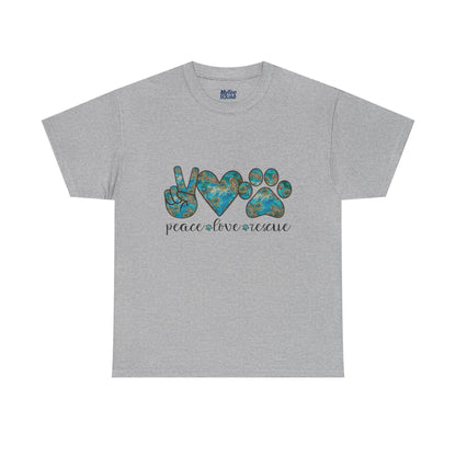 Peace Love Rescue T-Shirt | For Animal Rescuers