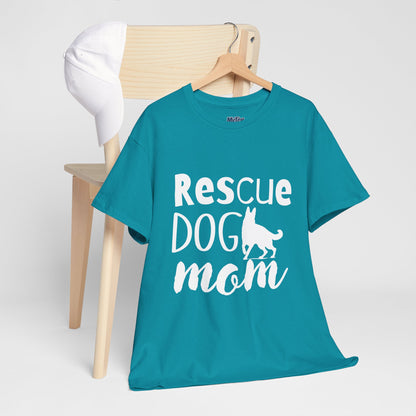 Rescue Dog Mom Cotton T-Shirt