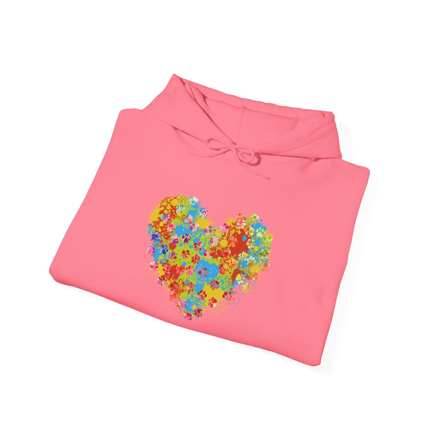 Colorful Heart Graphic Cozy Hoodie | Comfortable Winter Apparel