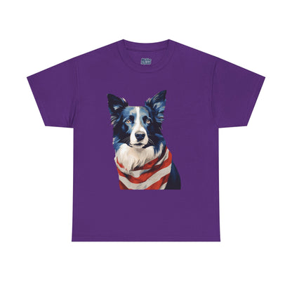 Patriotic Border Collie Unisex T-Shirt