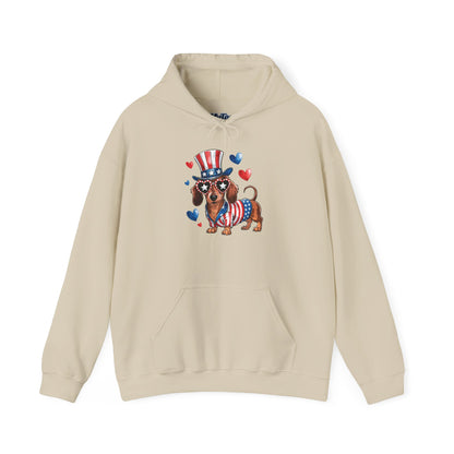 Patriotic Dachshund Unisex Hoodie - Perfect For 4th Of July