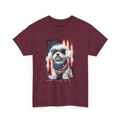 Patriotic Havanese Unisex Cotton T-Shirt
