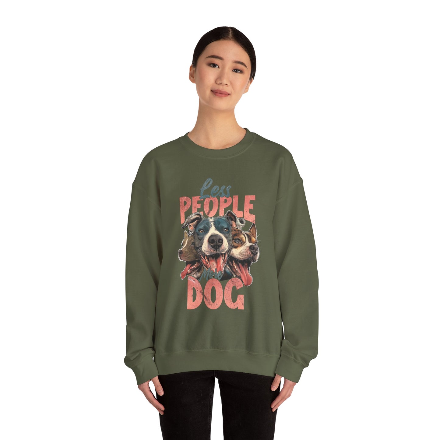 Less People More Dog Sweatshirt – Cozy Dog Lover Crewneck