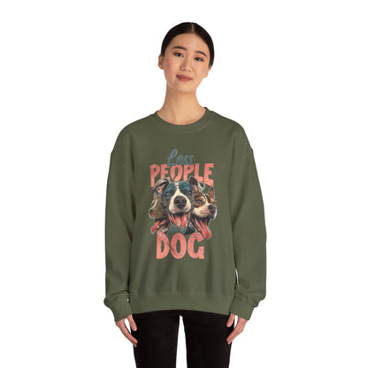 Less People More Dog Sweatshirt – Cozy Dog Lover Crewneck