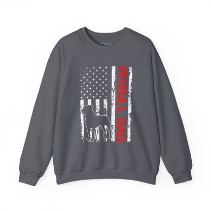 Pitbull Dad Crewneck Sweatshirt | Cozy Gift for Dog Lovers | Unique Pet Owner Apparel | Father's Day Gift