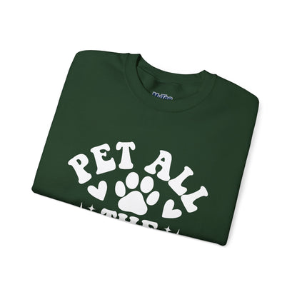 Pet All The Dogs Crewneck Sweatshirt | Cozy Dog Lover Gift