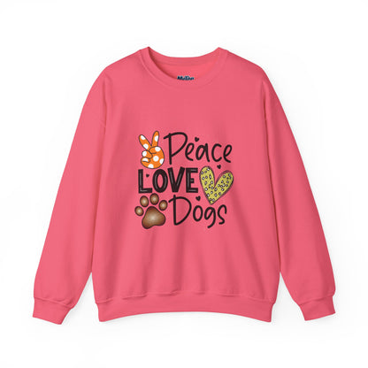 Peace, Love & Dogs Sweatshirt | Perfect Gift for Dog Lovers | Cozy Casual Wear | Pet Lover Apparel