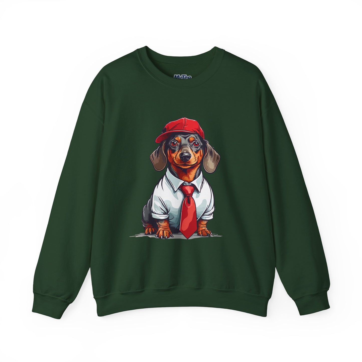 Dachshund Red Tie Unisex Sweatshirt – Chic Comfort for Dog Lovers