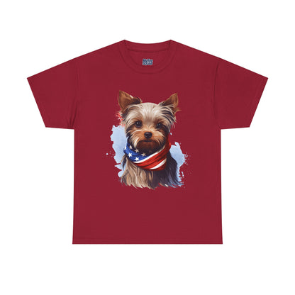 Patriotic Yorkshire Terrier Unisex T-Shirt