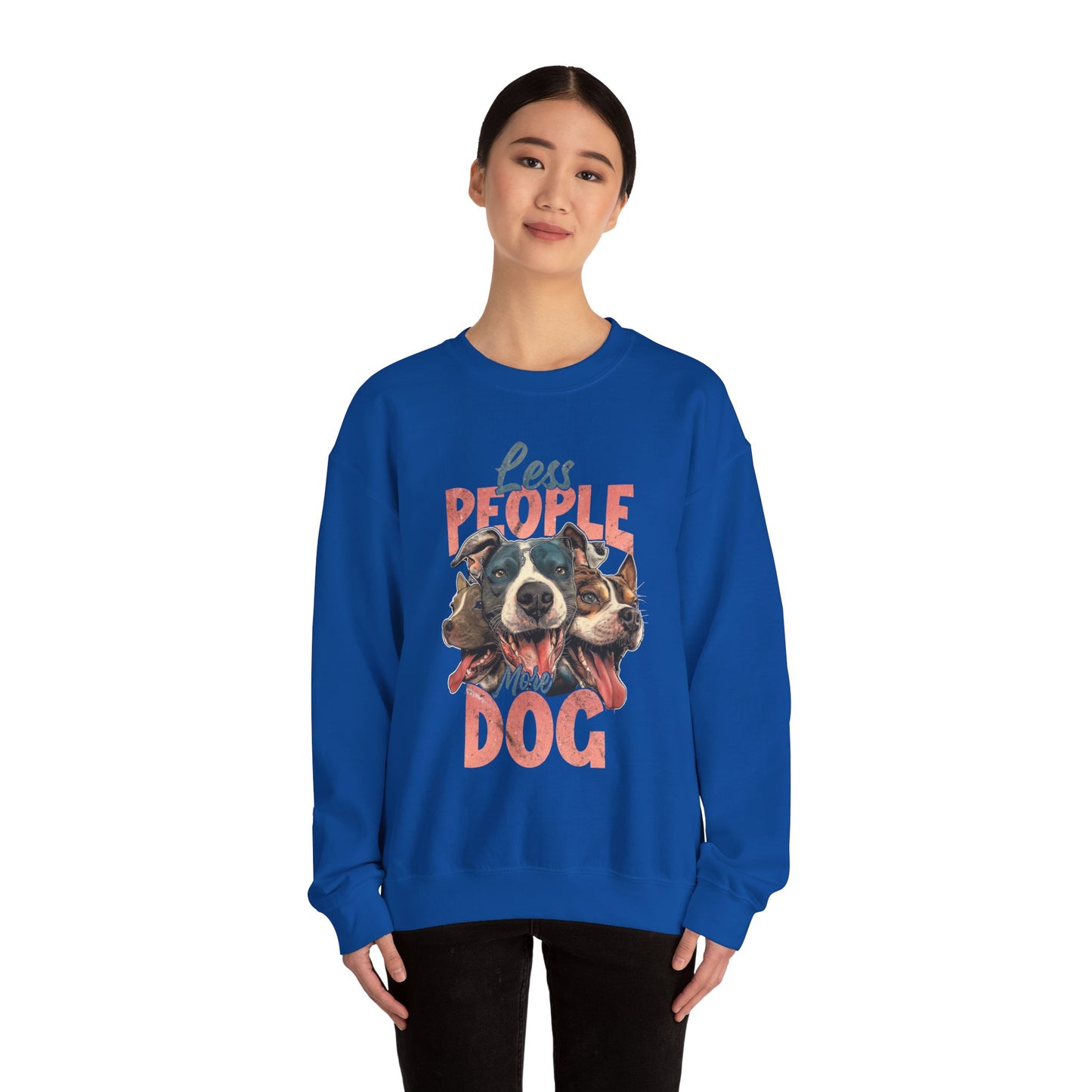 Less People More Dog Sweatshirt – Cozy Dog Lover Crewneck