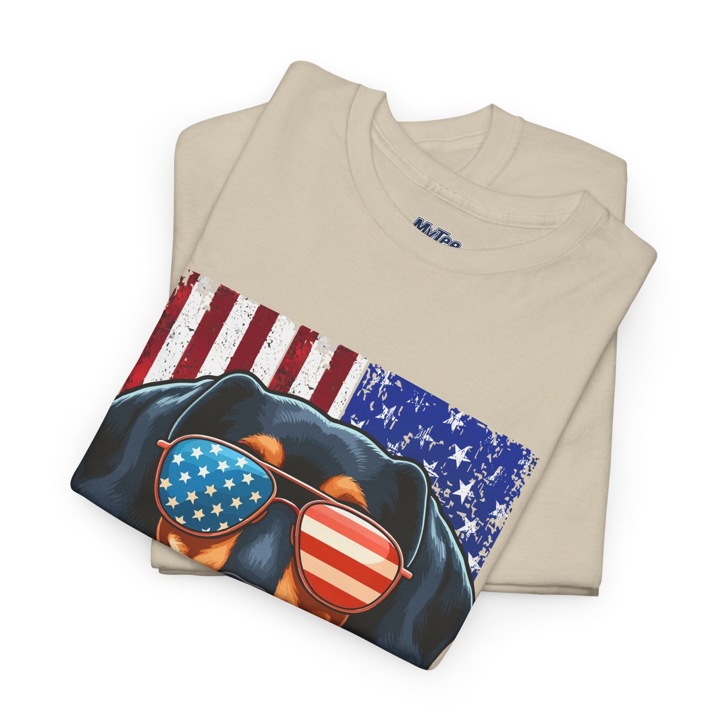 Patriotic Dachshund Dog Flag Shades Unisex T-Shirt